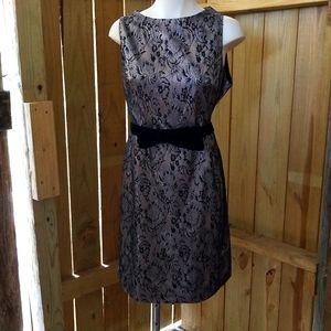 ELLEN TRACY-Stunning Cocktail Dress/ black/silver/14